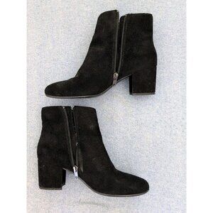 Steve Madden Women's Black Suede Holster Booties Sz 7.5B Zipper